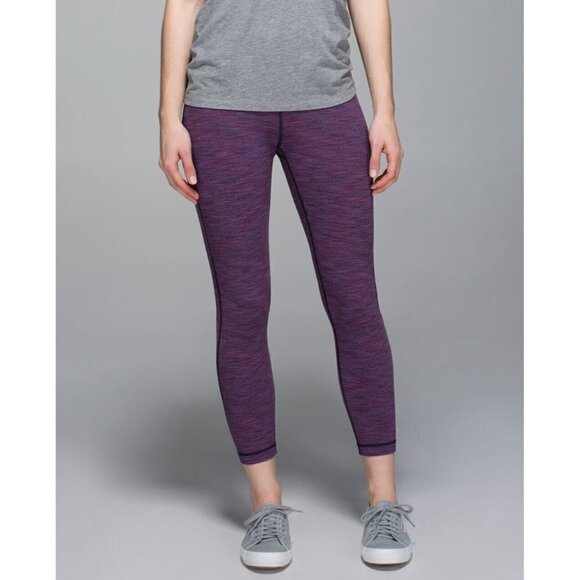 Lululemon Womens High Times Legging Sz 6 High Rise 7/8 Fit Diamond Jacquard - Picture 1 of 13